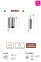 Cigo 3 Lt Bathroom Kitchen Office Steel Trash Can - Metallic - 3