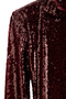 Bordo Sırt Dekolteli Shift/Düz Kesim Maxi Örme Payet Abiye & Mezuniyet Elbisesi TPRAW27AE00025 - 6