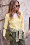 Wardrobe Essentials Yellow Soft Textured Pool Collar Basic Knitwear Sweater Twoaw27Kz00122