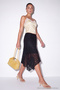 Black Lace Lined Skirt Tdrss26Et00051 - 2