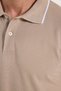 Men's regular fit comfortable cut 100% cotton long sleeve buttoned stone color polo collar sweatshirt - 4