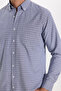 Men's Regular Fit Classic Cut Button Lapel Small Checkered Cotton Shirt - 6