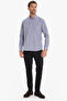 Men's Regular Fit Classic Cut Button Lapel Small Checkered Cotton Shirt - 2
