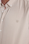 Regular Fit Comfortable Cut Oxford Texture Long Sleeve Buttoned Collar Cotton Stone Color Men's Shirt - 7