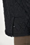 Men's Black Windproof Standard Fit Regular Cut Stand Collar Overcoat with Side Pockets - 8