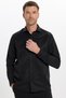 Men's Regular Fit Comfortable Cut Long Sleeve Cotton Easy-Iron Dobby Black Shirt