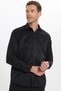 Men's Regular Fit Comfortable Cut Long Sleeve Cotton Easy-Iron Dobby Black Shirt - 4