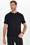 Men's Regular Fit Classic Cut Short Sleeve Striped Black Crew Neck T-Shirt