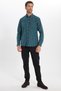 Men's Regular Fit Classic Cut Button Lapel Small Checkered Cotton Shirt - 3