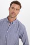 Men's regular fit classic cut button-down collar small check cotton grey shirt - 5