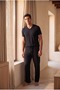 Men's Black V-Neck T-Shirt - 3