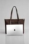 Women's Bitter Brown Lined Hand and Shoulder Bag - 2