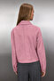 Pembe Fitted Kalıp Süet İnce Ceket Mont TWOAW26MO00016 - 4