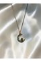 Blue Enamel Steel Necklace with Owl and Crescent Figures - 2