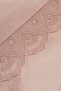 Teora 100% Cotton Lace Double Duvet Cover Set Powder - 8
