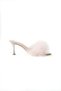 Thin Heeled Satin Feathered Bridal and Engagement Slippers - 3