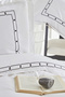 Diane 80 Thread 100% Cotton Double Percale Duvet Cover Set Embroidered White - 7