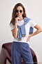 Beyaz %100 Pamuk Regular/Normal Kalıp Kısa Kollu Basic Bisiklet Yaka Örme T-Shirt TWOSS23TS00000