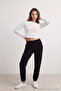 Black Thick Inside Fleece Basic Knitted Sweatpants Pants Twoaw22Ea0468 - 2
