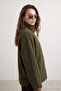 Winter Essentials Haki Kalın Polar Fermuarlı Uzun Kol Cepli Örme Hırka/Sweatshirt TWOAW24SW00071 - 4