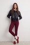 Burgundy Recovery Elastic Waist High Waist Stretchy Knitted Leggings Twoaw20Ta0087 - 2