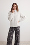Winter Essentials Gri Polar Fermuarlı Uzun Kol Cep Detaylı Örme Hırka/Sweatshirt TWOAW24SW00071 - 4