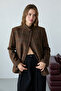 Camel Kapama Detaylı Kaşe Blazer Ceket TWOAW27BC00027 - 7