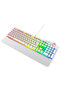 Hydra R6 Full Color RGB LED Gaming Pro Red Switch Mekanik Klavye - Beyaz - 4