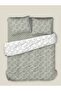 Gingko duvet cover set 160x220 cm gray