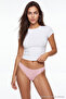 Brown-Multicolor 5-Piece Cotton Blend Plain-Leopard Pattern Thong Panties Thmaw27Ku00027 - 3