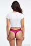 Black-Burgundy-Pink 3-Piece Tulle Thong Panties Thmaw27Ku00003 - 4