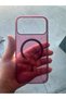 (Premium Non-Yellowing) iPhone 17 Pro Max/18 Pro Max Case Crystal Ic Animated Burgundy Translucent Magsafe Compatible Hard Pc Phone Case |   6 Months Yellowing Guarantee, Camera Protection, Shock Absorbing Dark Cherry - 3