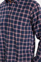 Men's Regular Fit Classic Cut Button Lapel Small Checkered Cotton Shirt - 5