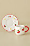 Grapebloom 2-Person Cherry Patterned Coffee Cup Set 100 ml - 2
