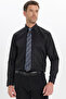 Men's Regular Fit Comfortable Cut Black Non-Iron Cotton Shirt - 4