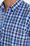 Men's Slim Fit Slim Fit 100% Cotton Linen Texture Checkered Shirt - 3