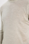 Men's Slim Fit Full Turtleneck Plain Wool Gray Knitwear Sweater - 3