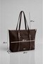Women's Bitter Brown Lined Hand and Shoulder Bag - 4
