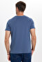 Men's Slim Fit Cotton Soft Texture Flexible Fabric Basic Indigo Crew Neck T-Shirt - 7
