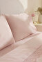 Teora 100% Cotton Lace Double Duvet Cover Set Powder - 6