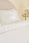 White Coll Rayas Embroidered 100% Cotton Double Duvet Cover Set White - 9