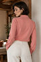 Women's Dusty Rose Long Sleeve Plain Shirt ARM-18Y001176 - 2