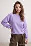 Lila Relaxed/Rahat Kalıp Basic Reglan Kol Bisiklet Yaka Örme Sweatshirt TWOAW24SW00104 - 3