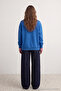 Saks Oversize/Rahat Kesim Basic Bisiklet Yaka Kalın/İçi polarlı Örme Sweatshirt TWOAW24SW00102 - 4