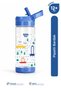 Wee Kids Children's Water Bottle with Straw and Trolley, School and Nursery Water Bottle, 500 Ml, 12+ Months