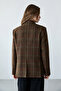 Camel Kapama Detaylı Kaşe Blazer Ceket TWOAW27BC00027 - 3
