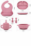 Pumpkin 9 Piece Full Baby Feeding Set, 100% Bpa Free, Natural Silicone - Olive - 4