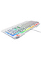 Hydra R6 Full Color RGB LED Gaming Pro Red Switch Mekanik Klavye - Beyaz - 6