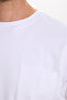 Men's Oversize Wide Cut Cotton Short Sleeve Lycra White Crew Neck T-Shirt with Pockets - 3