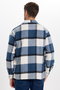 Men's Relax Fit Relaxed Fit Sports Collar Checked Flotale Pocket Winter Shirt - 7